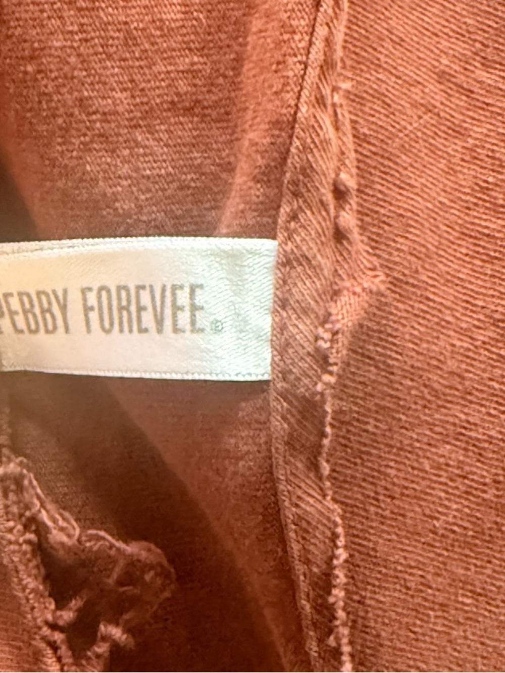 Pebby Forevee Live Wild Live Free Graphic Tee - Rust Red Distressed - Picture 5 of 6